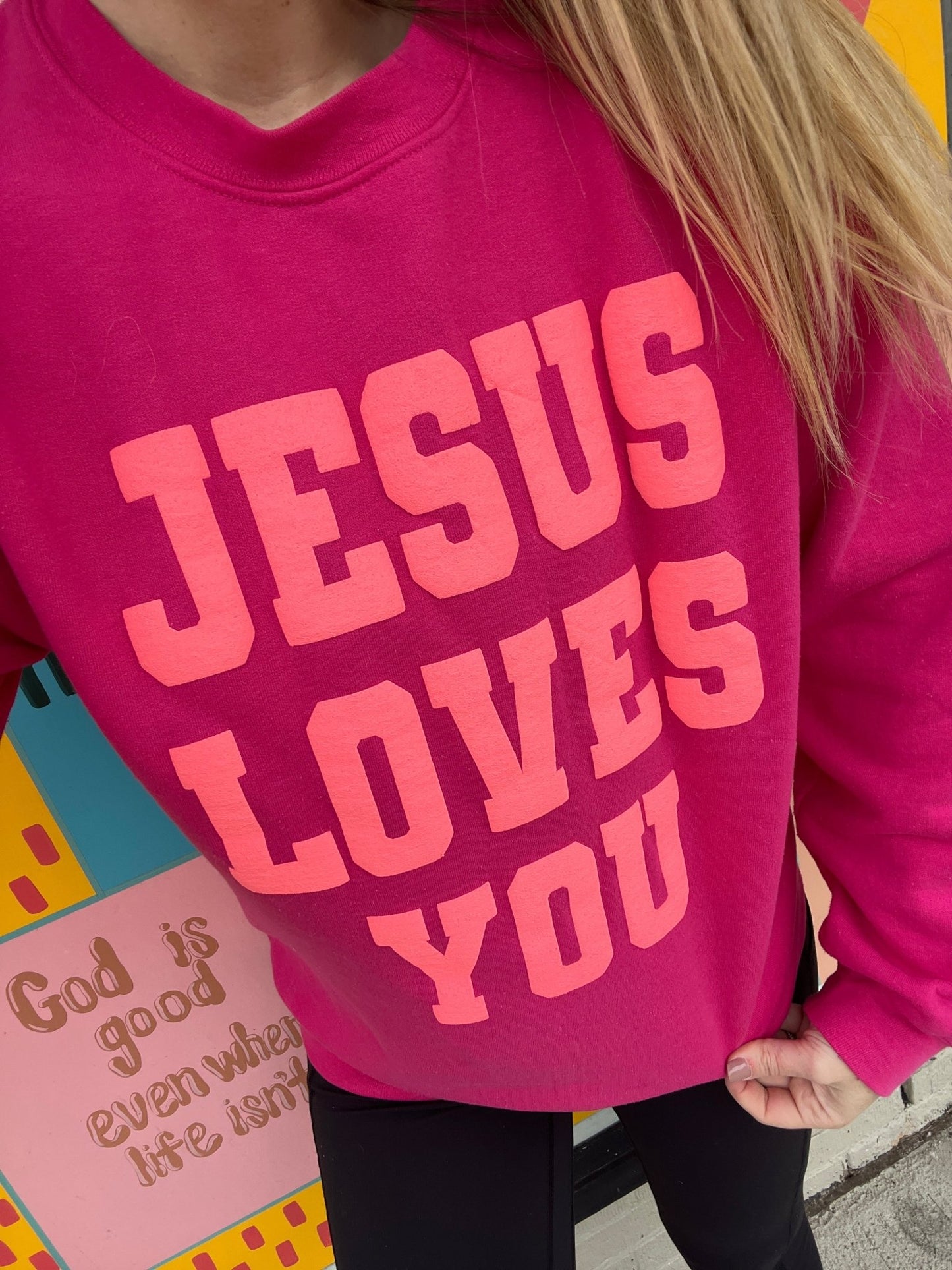 Loving God | Jesus Loves You Crewneck - Loving God