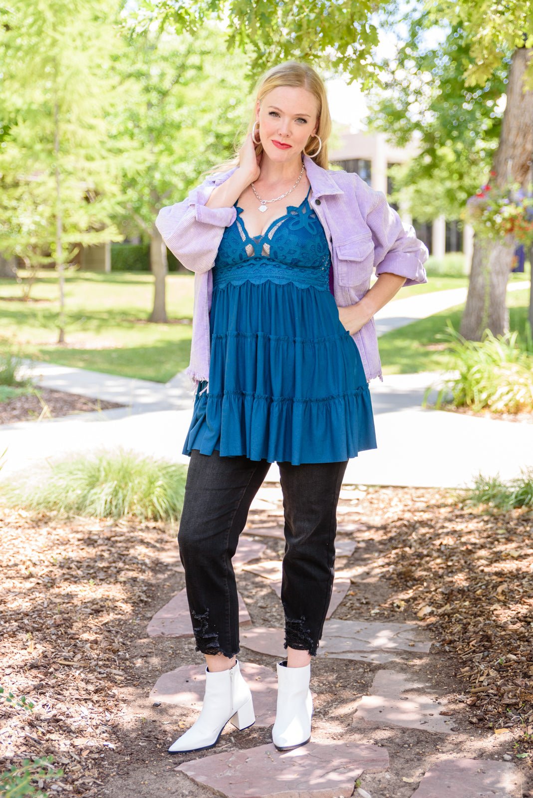 Magic Touch Tank in Teal - Loving God