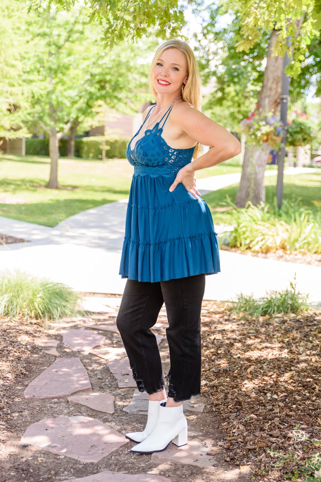 Magic Touch Tank in Teal - Loving God