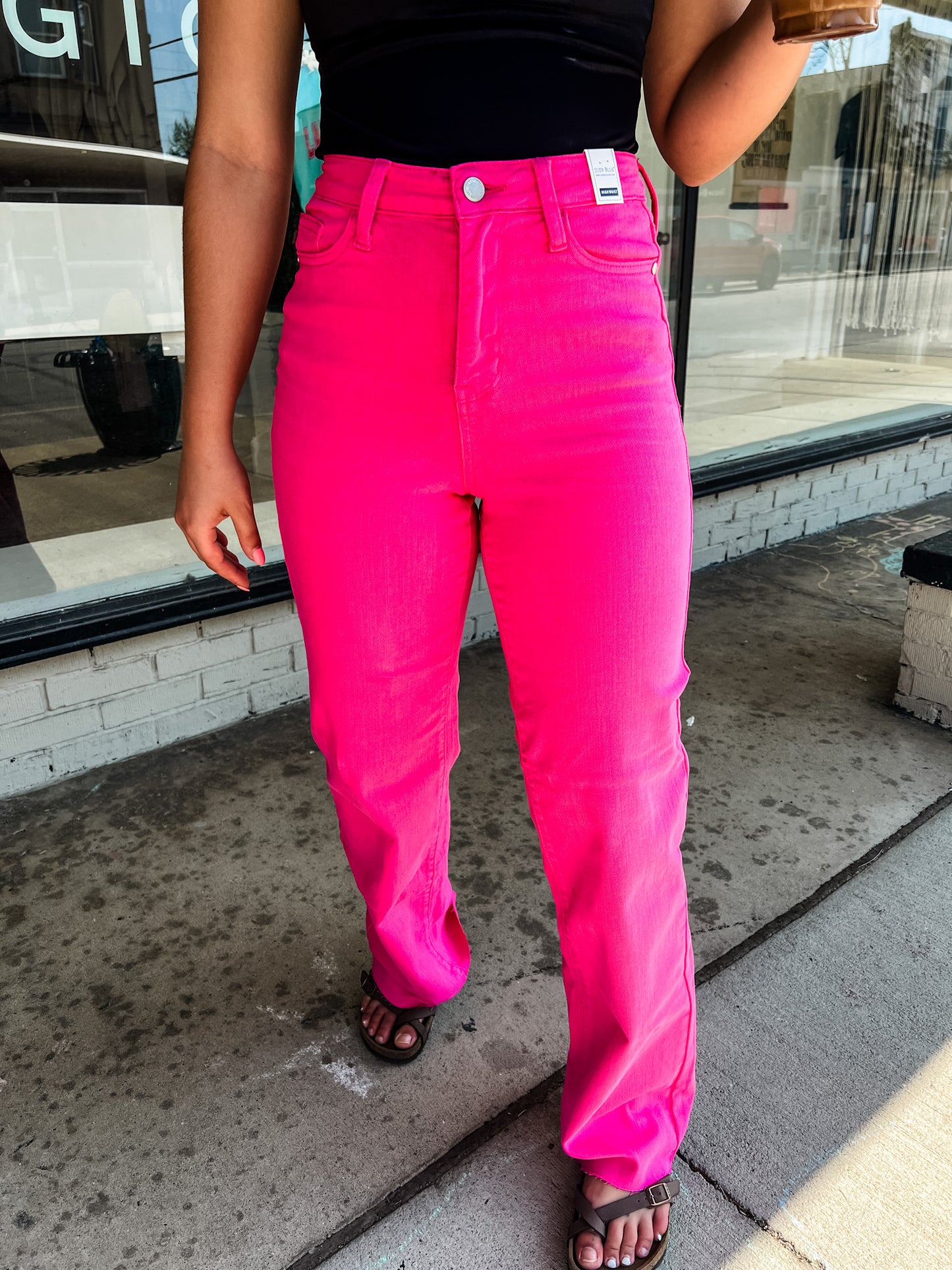 Loving God | Melanie Pink Judy Blue Straight Leg Jeans