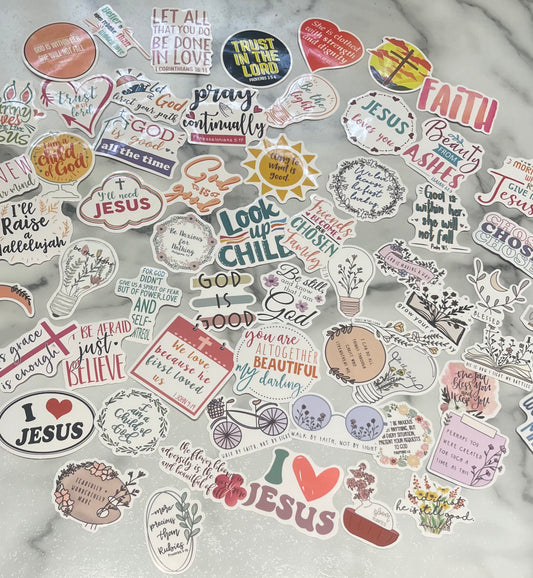 Loving God | Mystery Christian Stickers Pack of 3