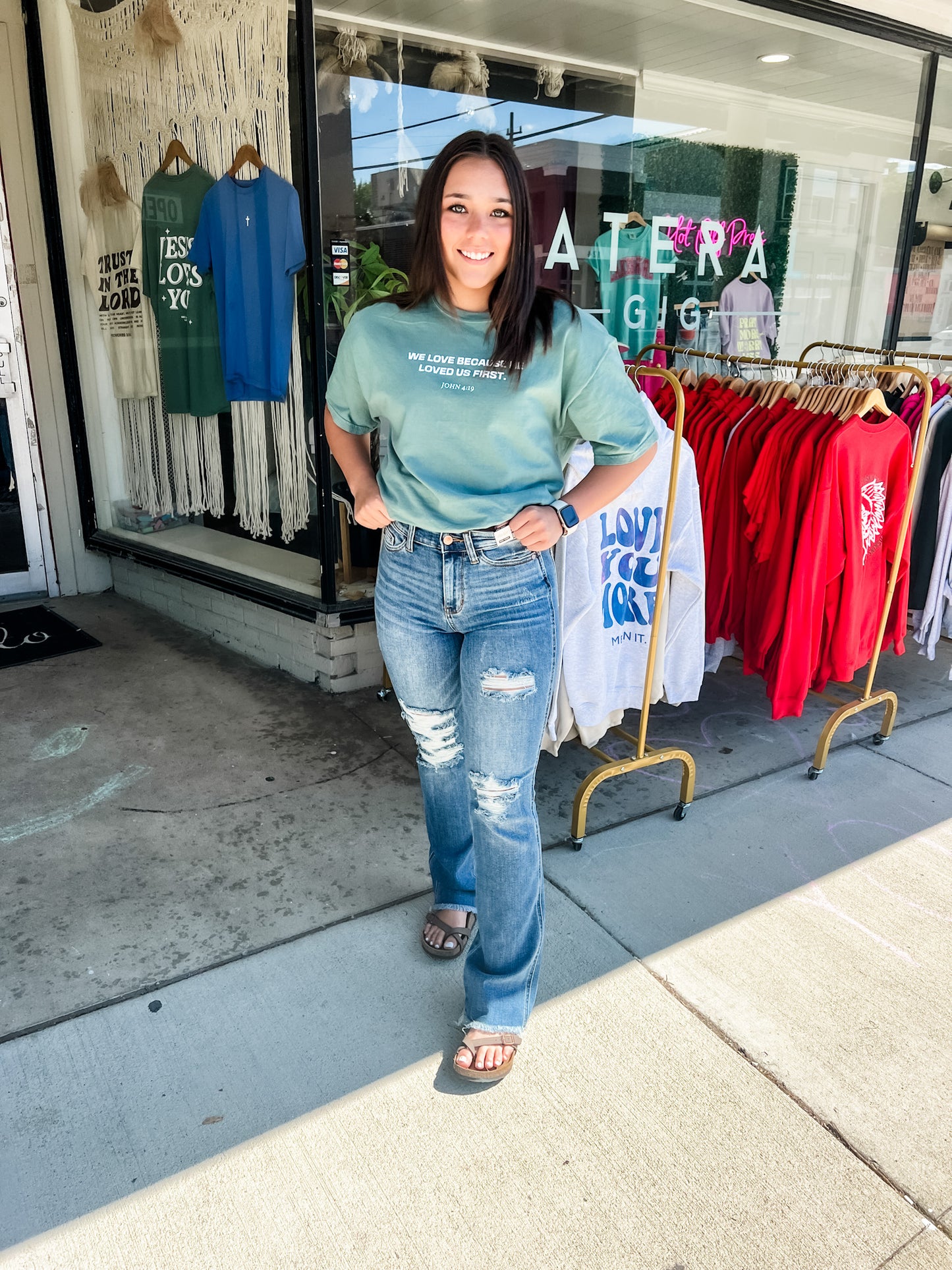 Loving God | Hadleigh Distressed Boot Cut Judy Blue Denim Jeans