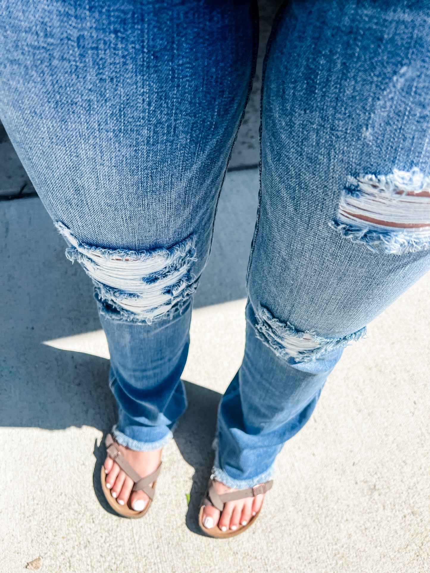 Loving God | Hadleigh Distressed Boot Cut Judy Blue Denim Jeans