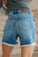 Kara High Rise Rigid Magic Button Fly Cutoff Shorts - Loving God
