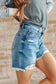 Kara High Rise Rigid Magic Button Fly Cutoff Shorts - Loving God