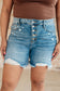 Kara High Rise Rigid Magic Button Fly Cutoff Shorts - Loving God