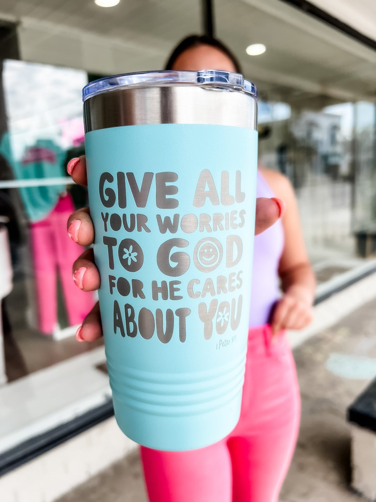 Loving God | God Cares About You Tumbler - Loving God