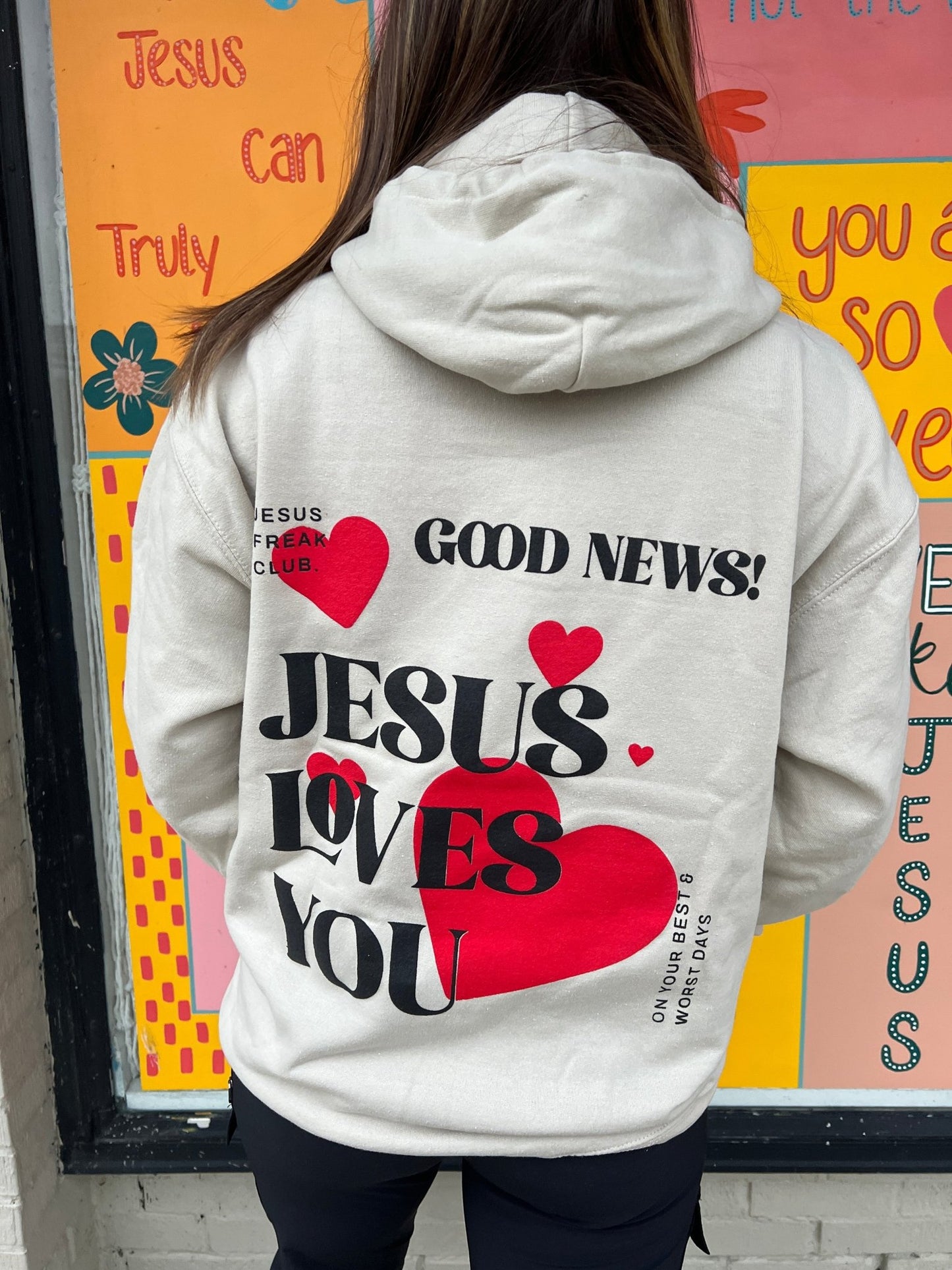 Loving God | Good News Jesus Loves You Christian | God Hoodie - Loving God