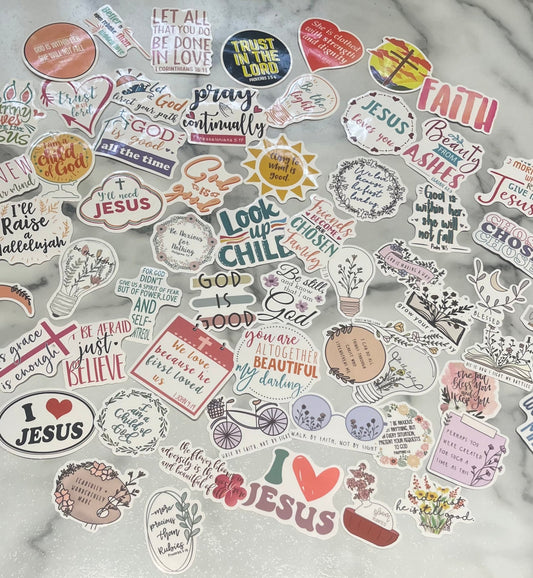 Loving God | Mystery Christian Stickers Pack of 3 - Loving God