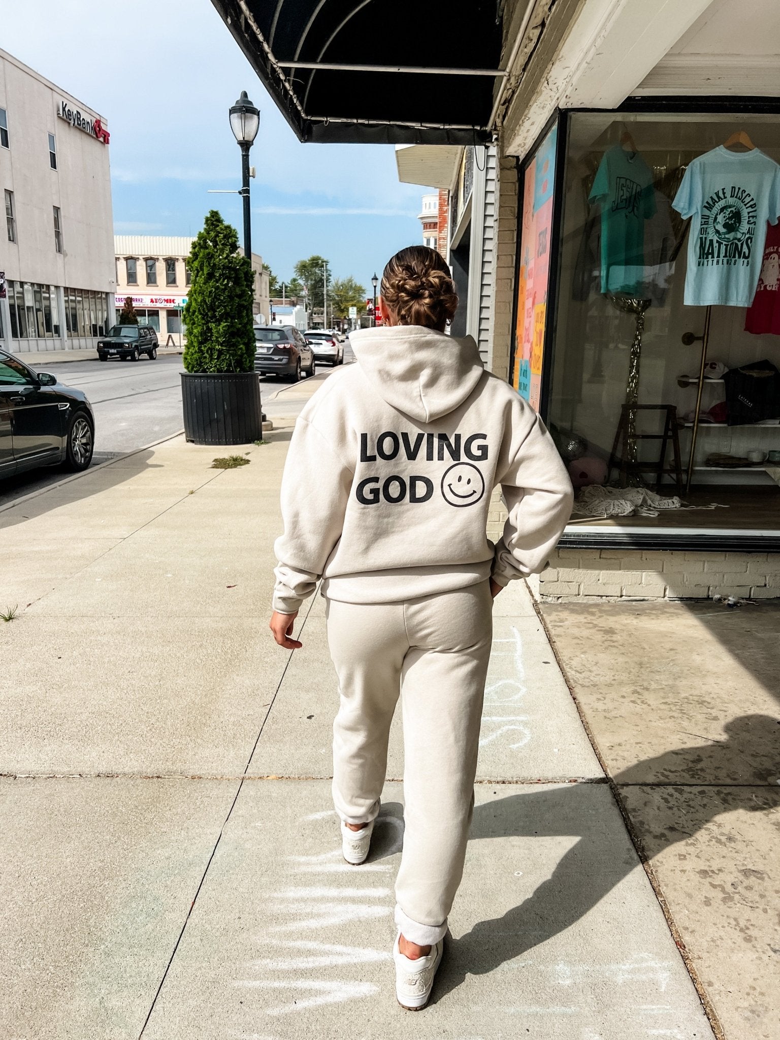 Loving God | Puff Smile Unisex Sweatpants - Loving God