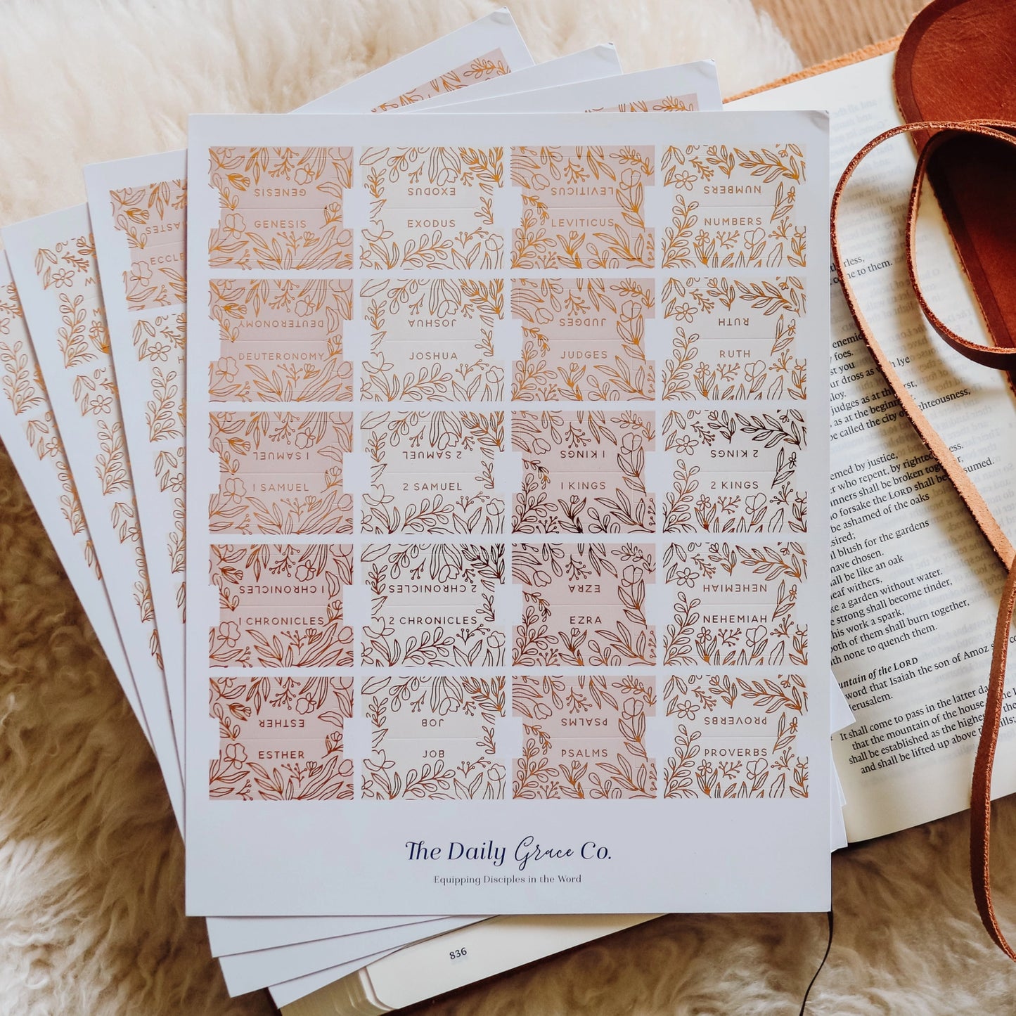 Loving God | Bible Tabs Boho Dusty Rose